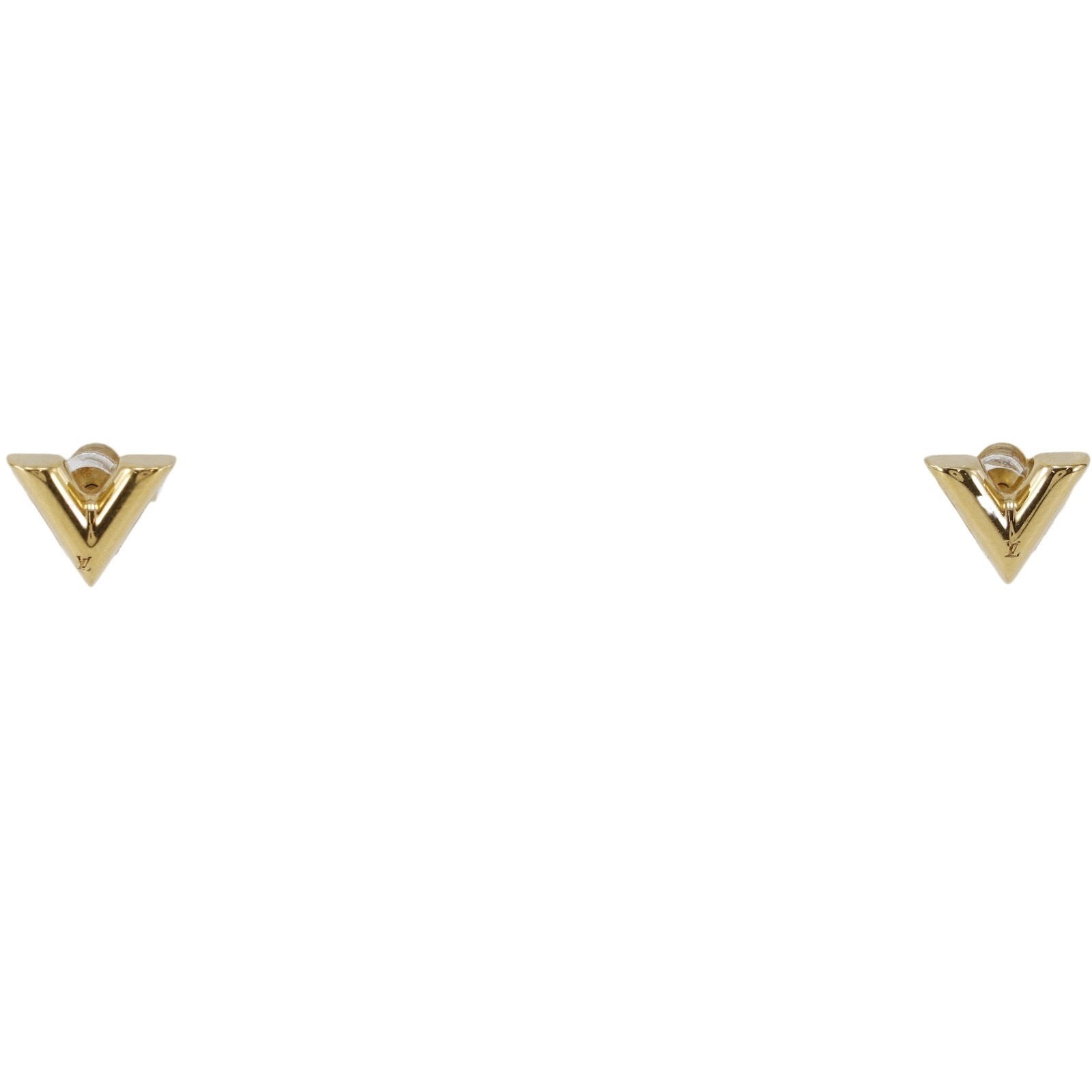 Louis Vuitton Essential V Stud Earrings "Gold"