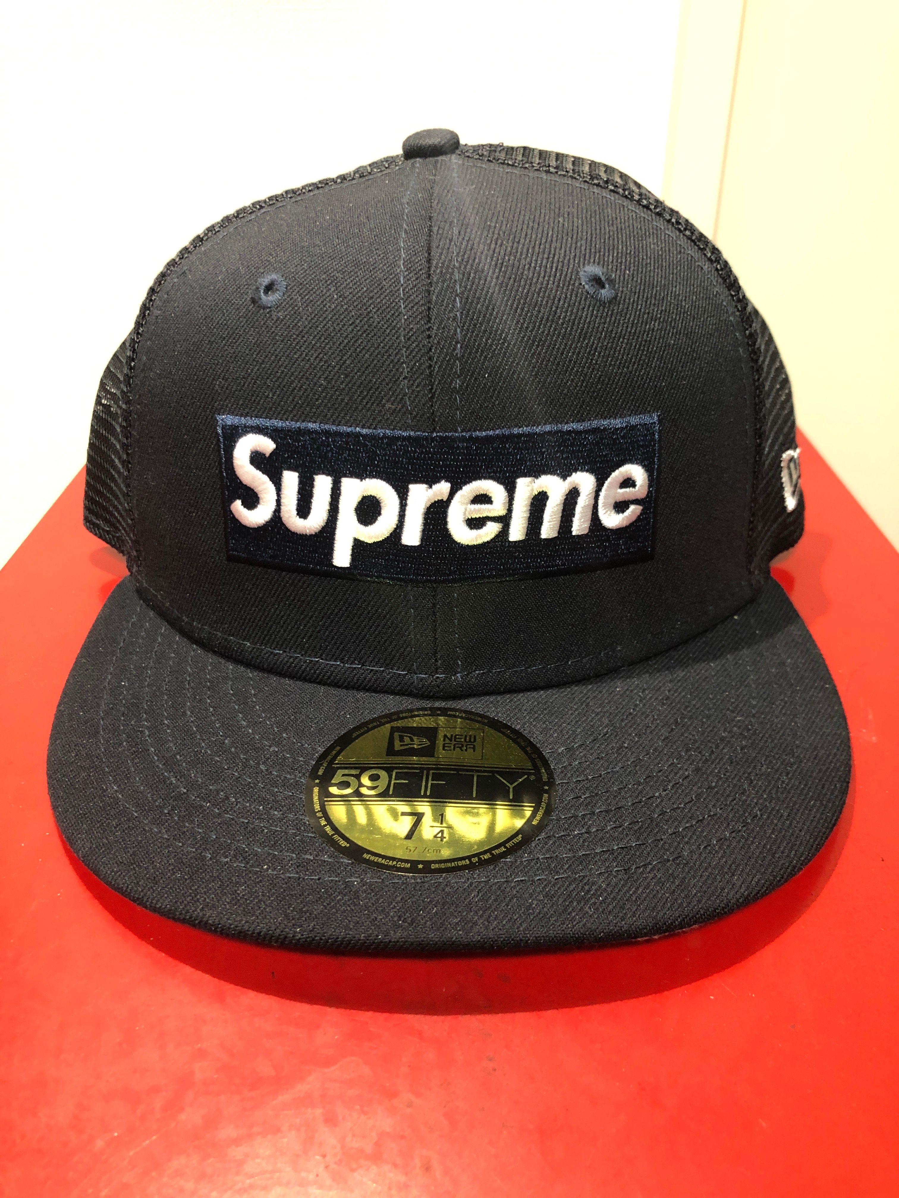 Supreme Box Logo Mesh Back New Era "Navy" (22SS)