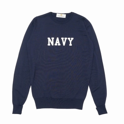 ■美品■uniform experiment × JOHN SMEDLEY ユニフォームエクスペリメント × ジョンスメドレー ニット サイズ1 クルーネック セーター イギリス製 ブランド古着【中古】20260716/RB0134