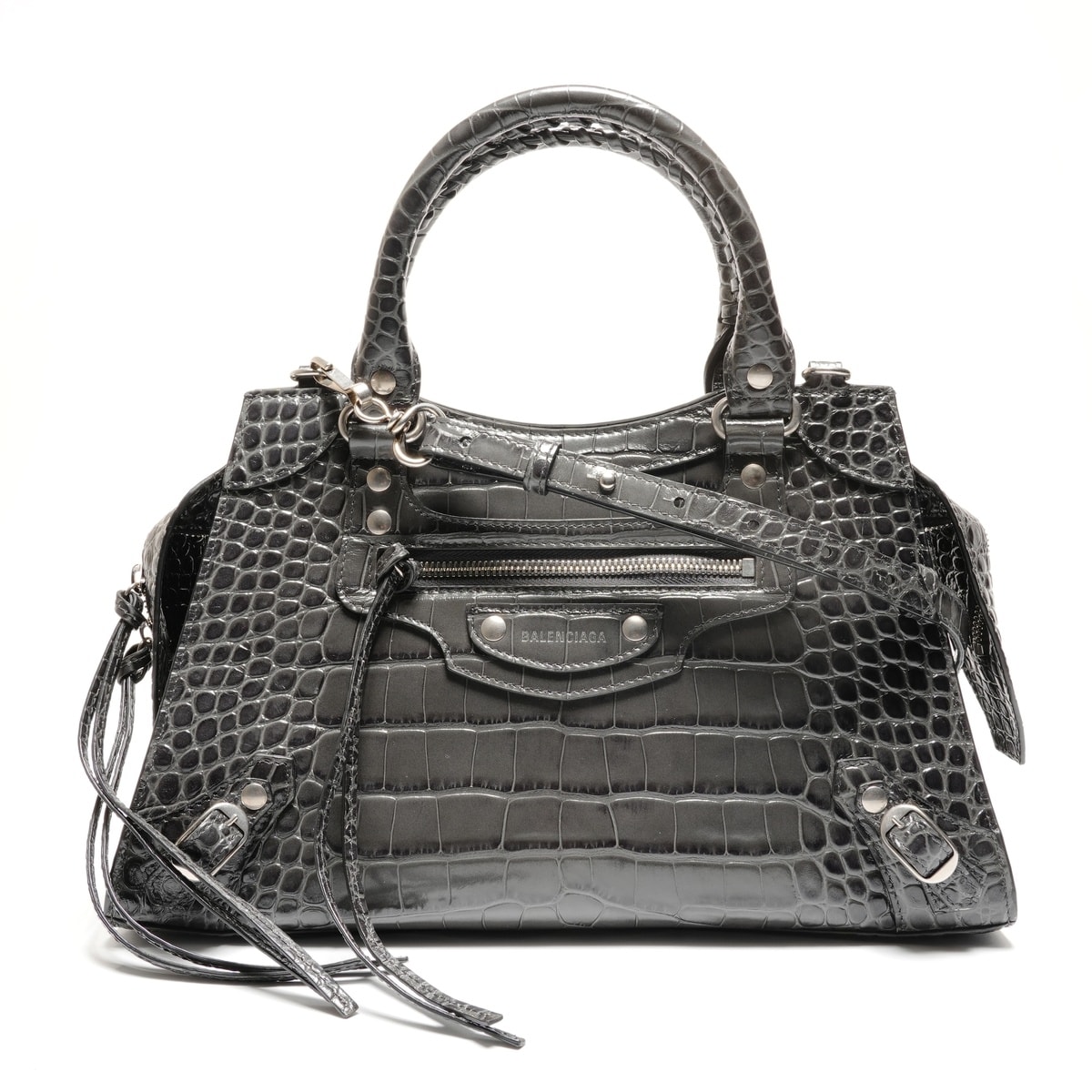 バレンシアガ BALENCIAGA 型押しレザー ネオ シティ 2way ハンドバッグ【中古】