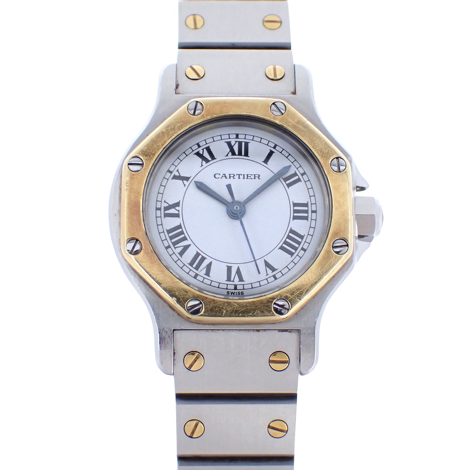 Cartier カルティエ サントスオクタゴン SM 187903 SS/YG レディース 腕時計