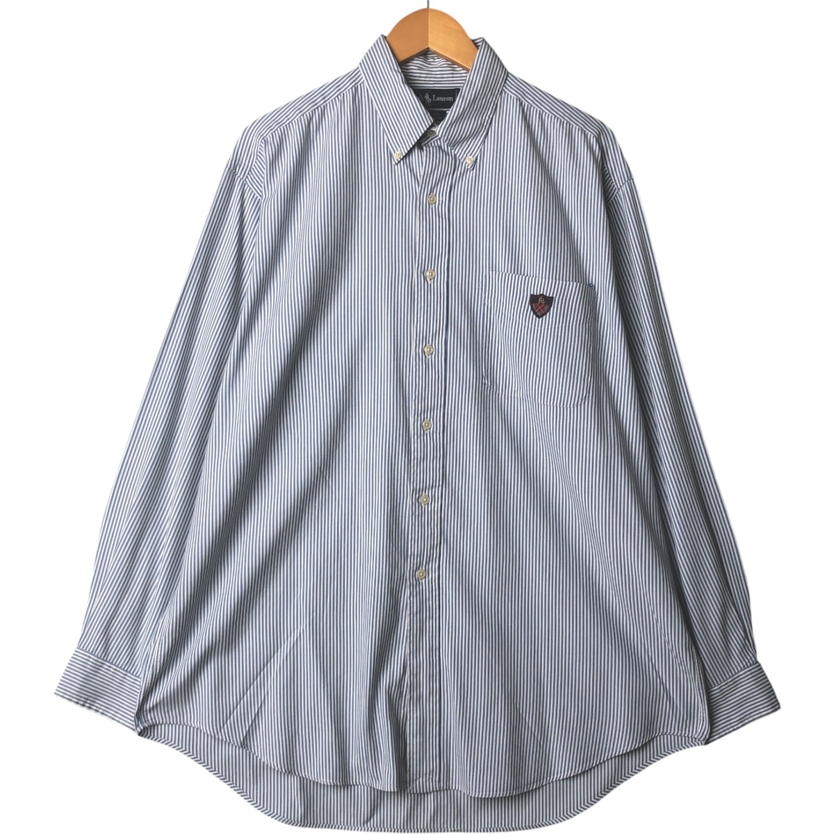 古着 ラルフローレン Ralph Lauren 長袖 ボタンダウンストライプシャツ メンズL相当/eaa575555