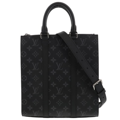 LOUIS VUITTON ルイ・ヴィトン サックプラ クロス ハンドバッグ M46456 モノグラムエクリプス ブラック メンズ【中古】
