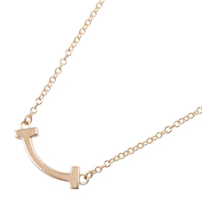 ティファニー TIFFANY&CO Tスマイル ミニ ネックレス ネックレス ジュエリー K18PG(ピンクゴールド) レディース ゴールド系 【中古】
