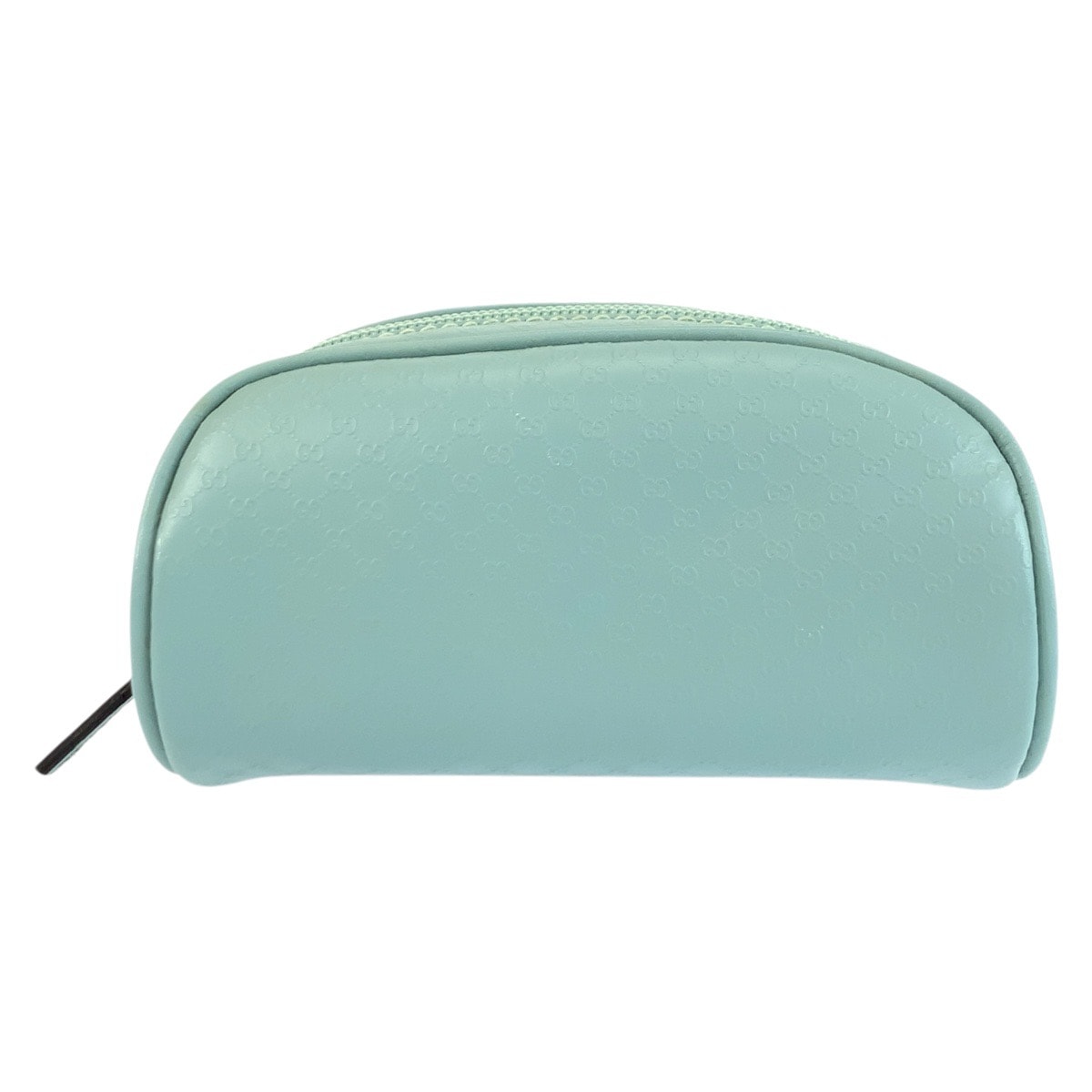 美品 GUCCI グッチ グッチシマ ミントブルー レザー ポーチ 化粧ポーチ 602554 【中古】