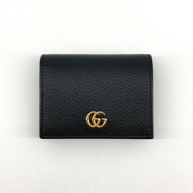 GUCCI(グッチ) ダブルG 456126 二つ折り財布 ブラック