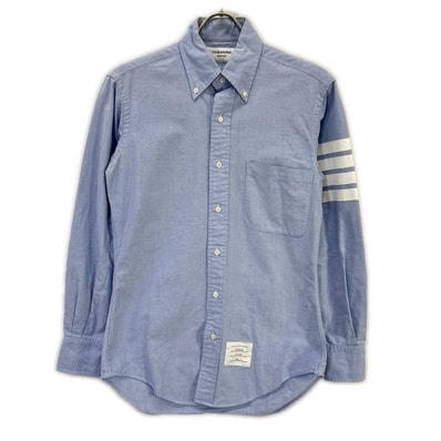 トムブラウン ブルー 4BAR BDシャツ