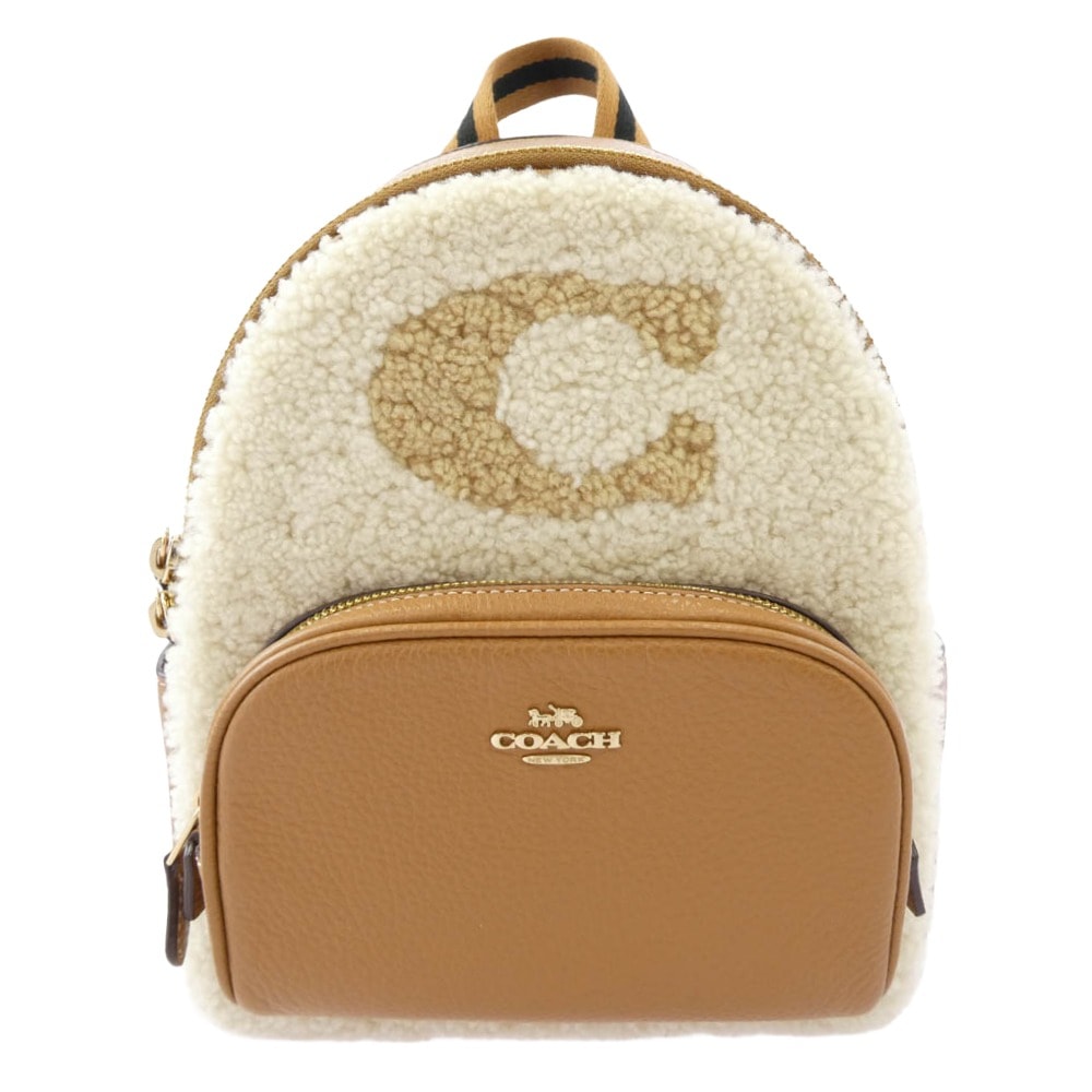 COACH コーチ バックパック Mini Court Backpack ミニ コート バックパック リュック ブラウン系【中古】