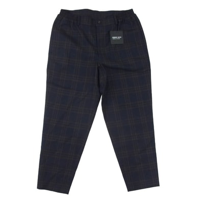 COMME des GARCONS HOMME DEUX コムデギャルソンオムドゥ パンツ 25AW DP-P030-051 Wool Dark Check Pants ウール ダークチェック パンツ トラウザーズ ネイビー系 XS【極上美品】【中古】