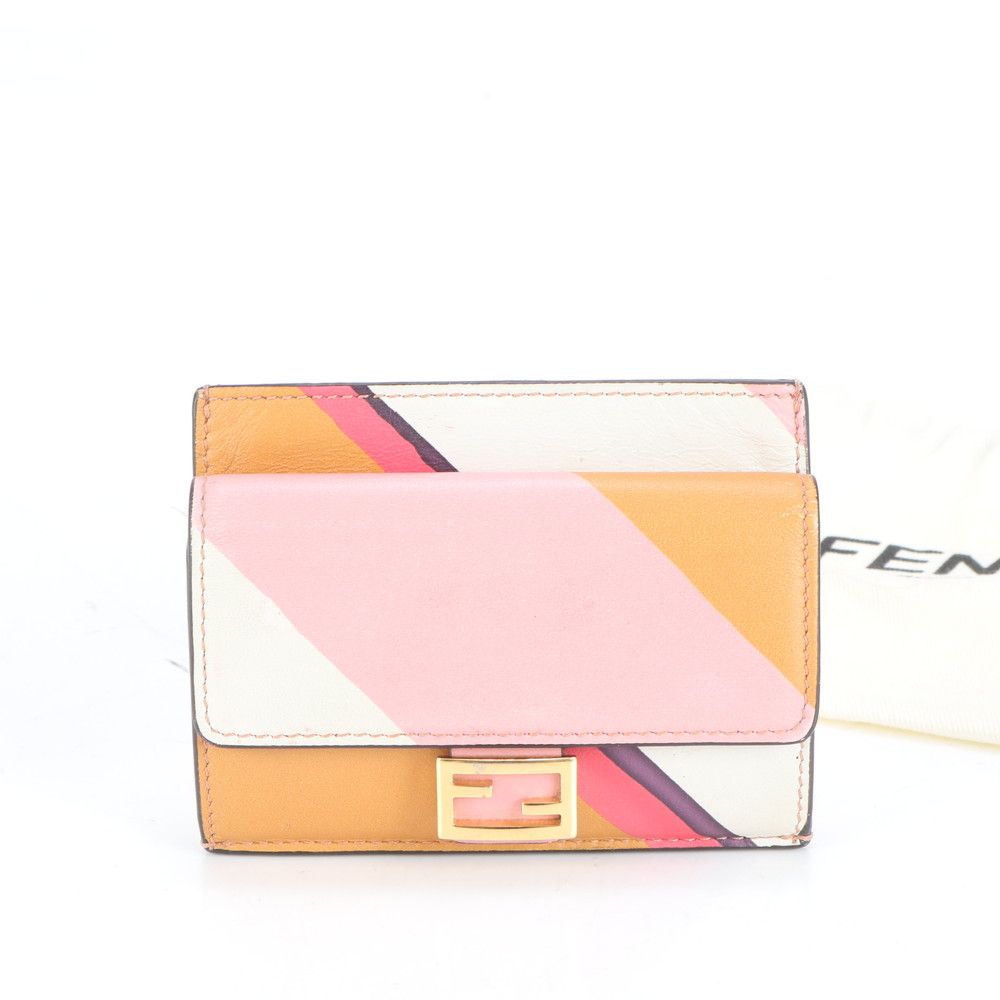 ■美品 フェンディ バゲット バケット カードホルダー ゴールド 金具