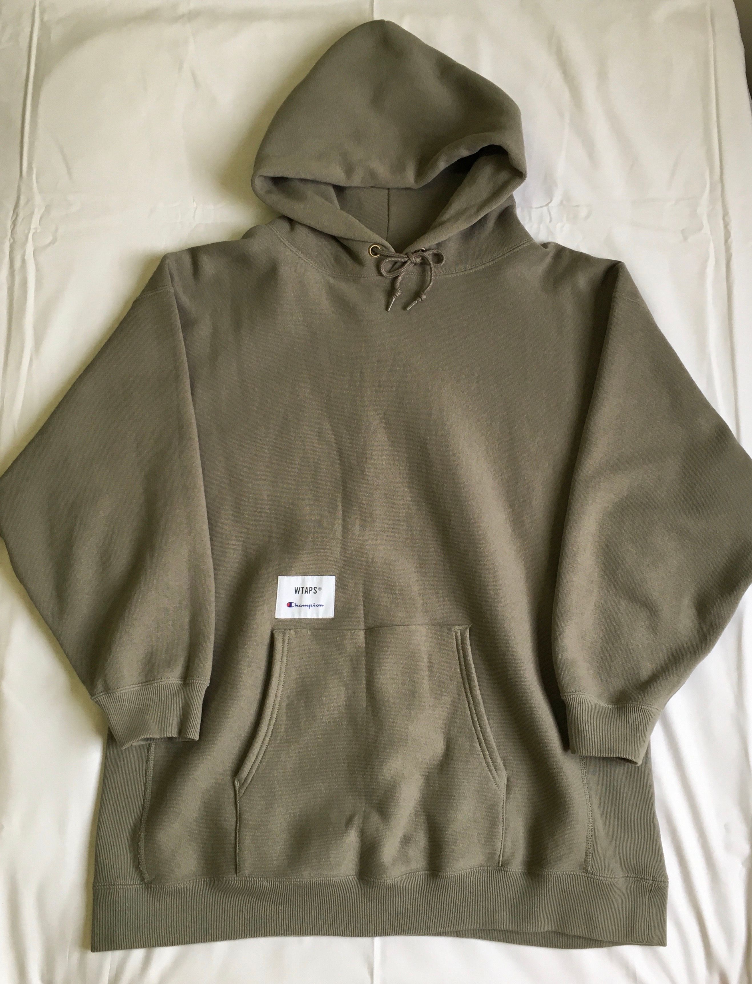 Wtaps ACADEMY / HOODED / COTTON. CHAMPION. REVERSE WEAVE "Olive Drab"(672)