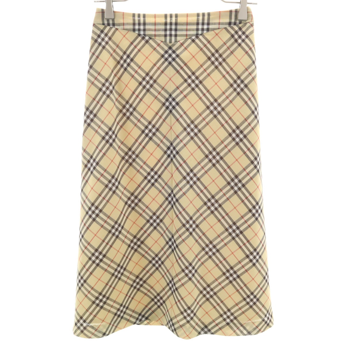 BURBERRY LONDON BLUE LABEL バーバリー ロンドン ブルーレーベル ノバチェック 膝丈スカート 36 ベージュ 三陽商会