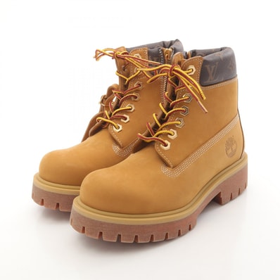 ルイ・ヴィトン LOUIS VUITTON LV × Timberland 6-IN ブーツ 靴 レザー レザー ベージュ メンズ ベージュ系 / ブラウン系 【中古】