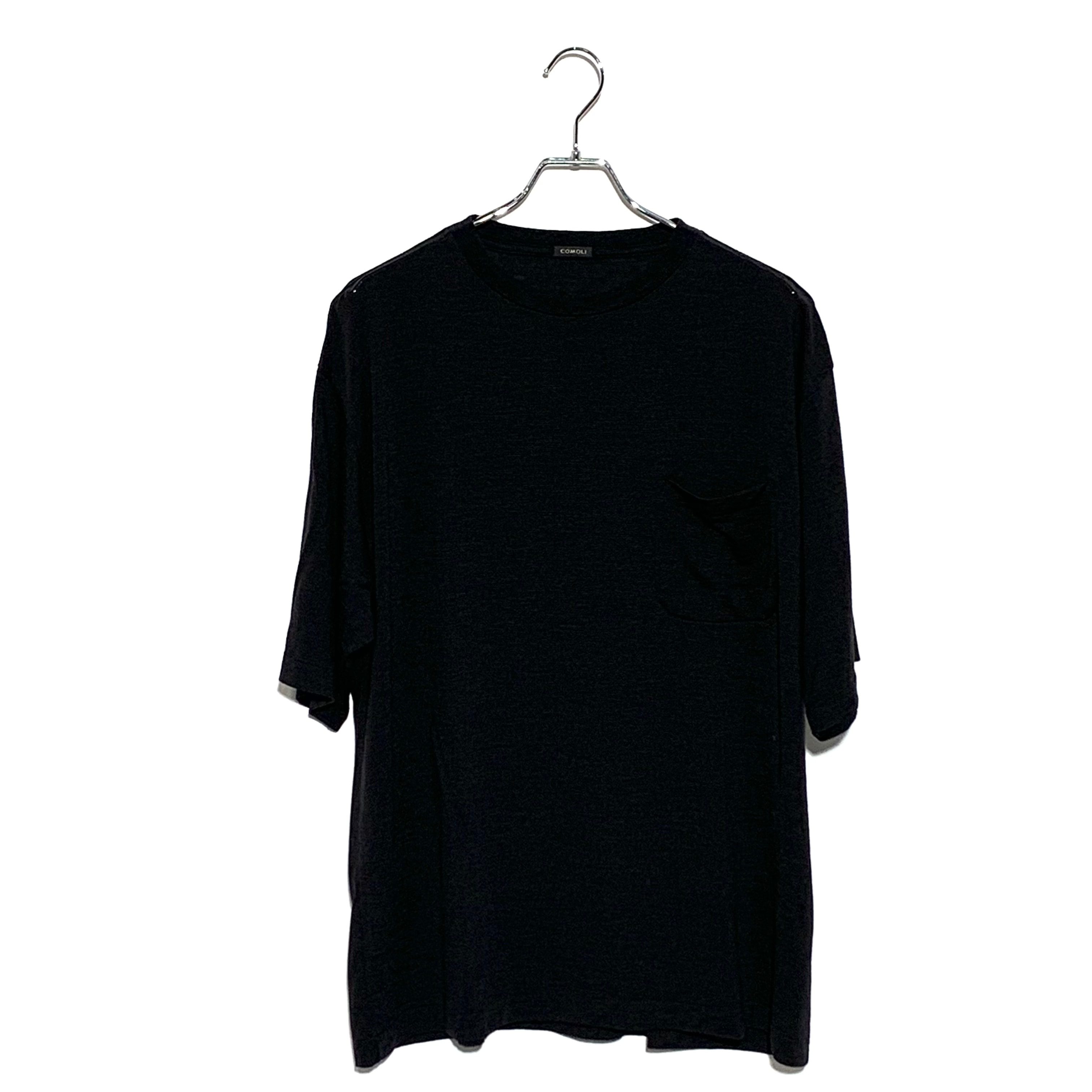コモリ サマーウール 半袖Tシャツ 25SS "チャコール"