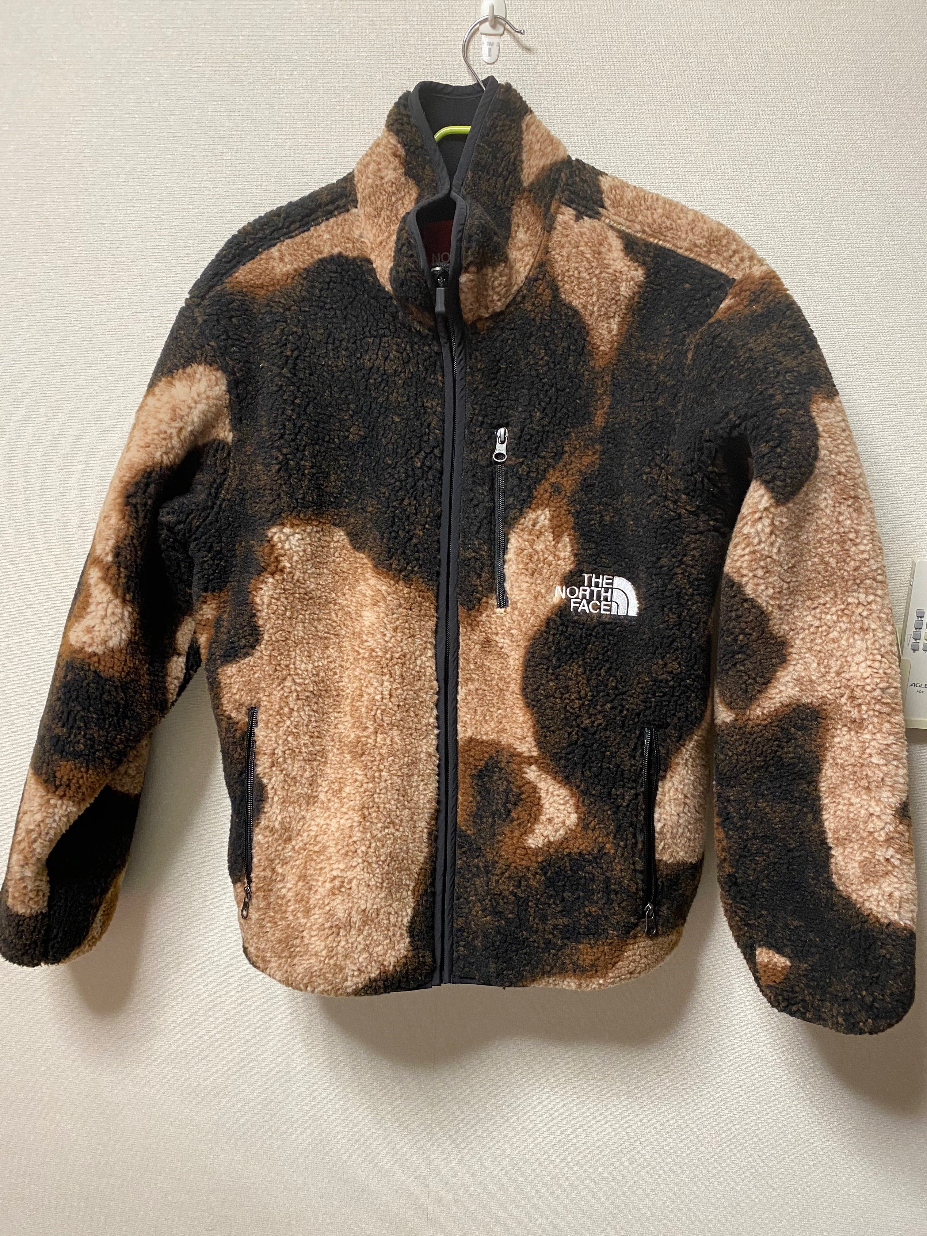 Supreme x The North Face Bleached Denim Print Fleece Jacket "Black"