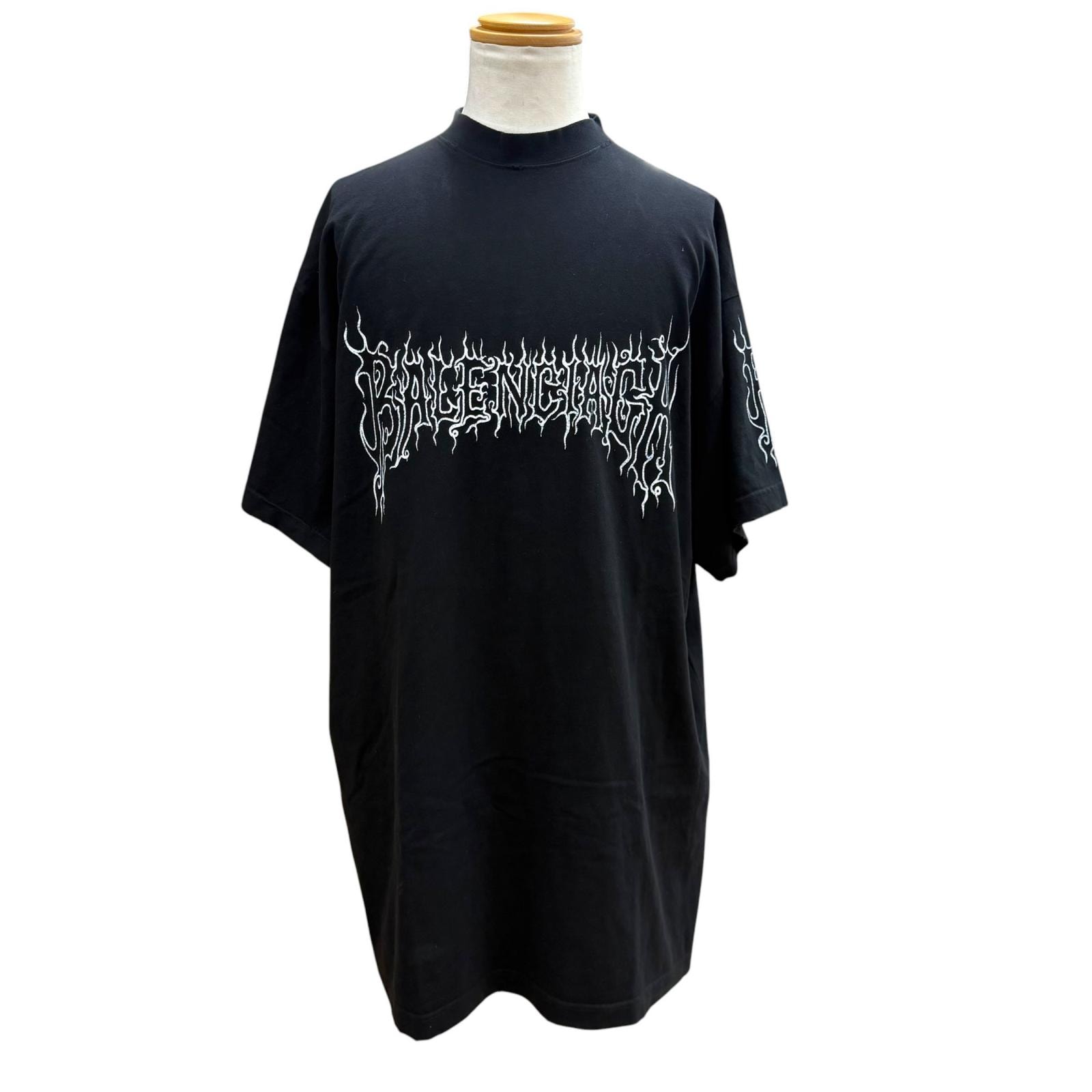 美品 バレンシアガ 半袖Tシャツ DARKWAVE TEE ブラック メンズ 3 739028