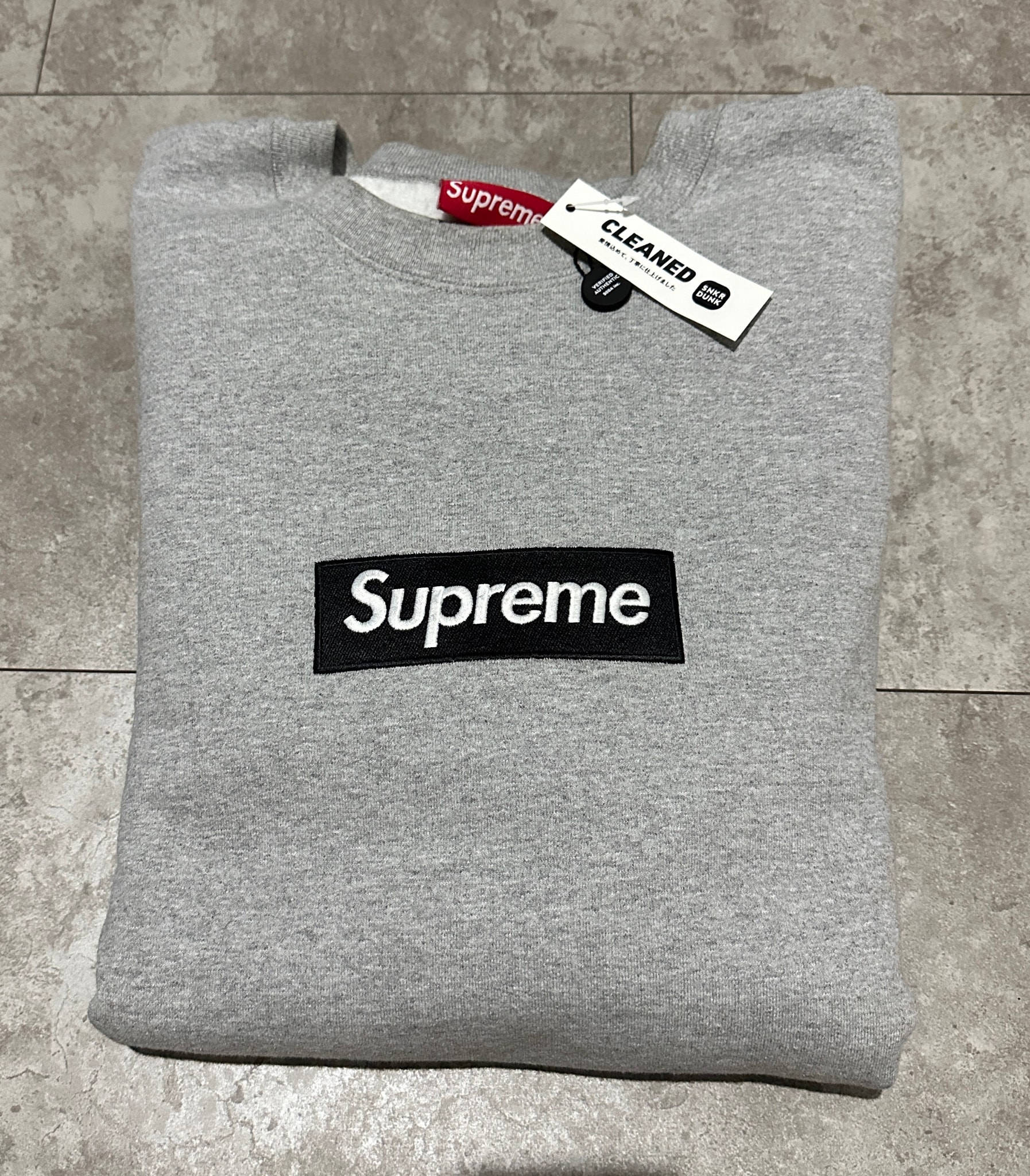 Supreme Box Logo Crewneck "Heather Grey" (22FW)