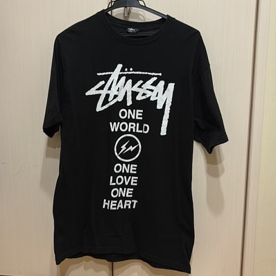 Stussy x Fragment Design One World One Heart Tee "Black"