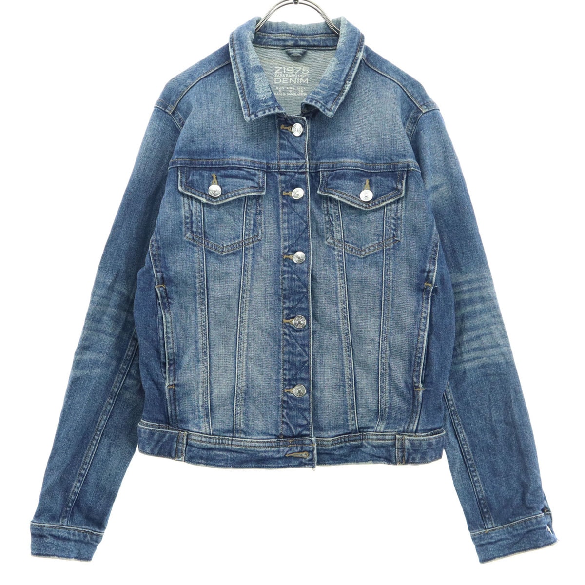 ZARA BASIC ザラベーシック 長袖 デニムジャケット S ブルー系