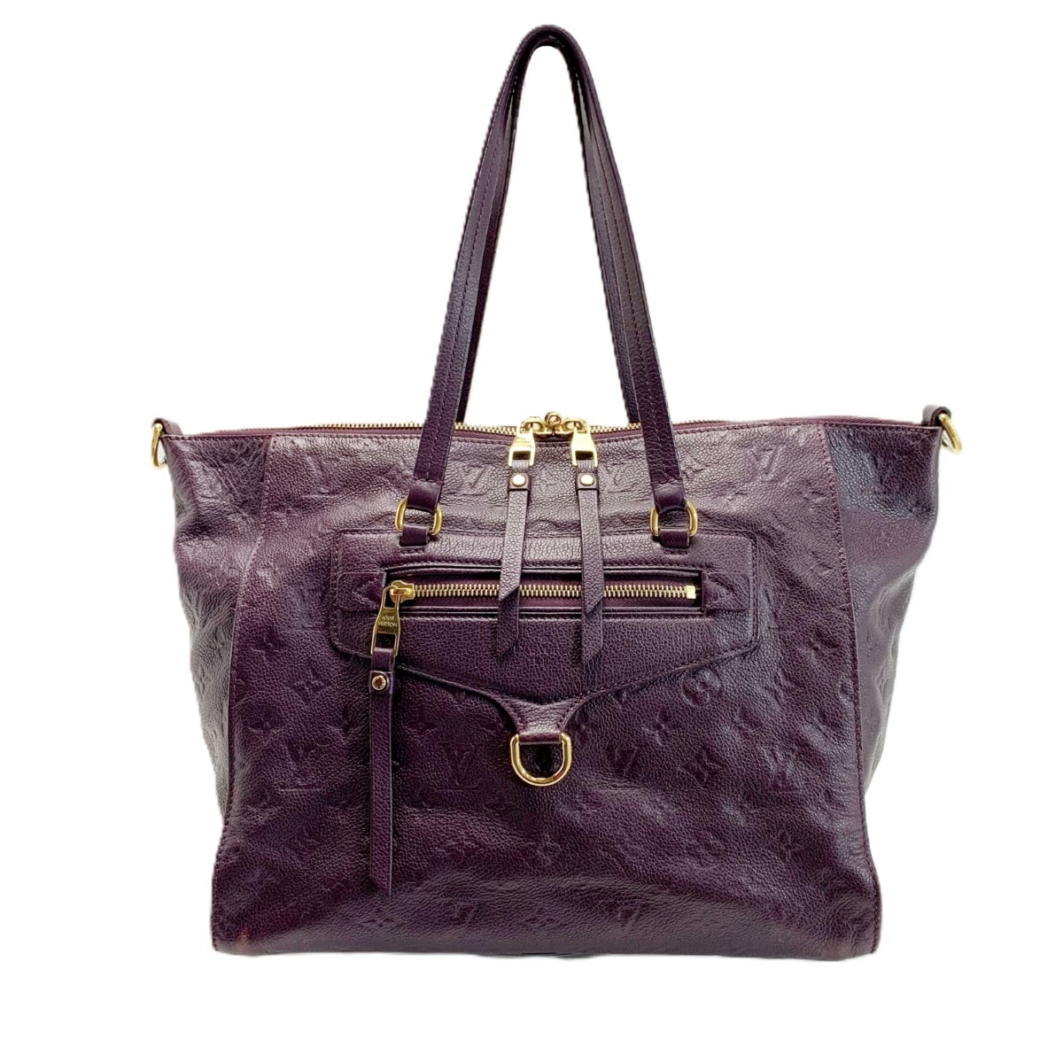 LOUIS VUITTON ルイヴィトン モノグラム・アンプラント ルミニューズPM M40551 パープル 2WAYバッグ レザー