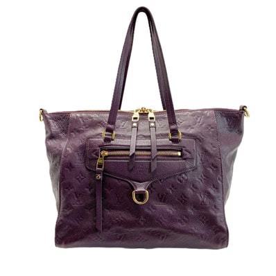 LOUIS VUITTON ルイヴィトン モノグラム・アンプラント ルミニューズPM M40551 パープル 2WAYバッグ レザー