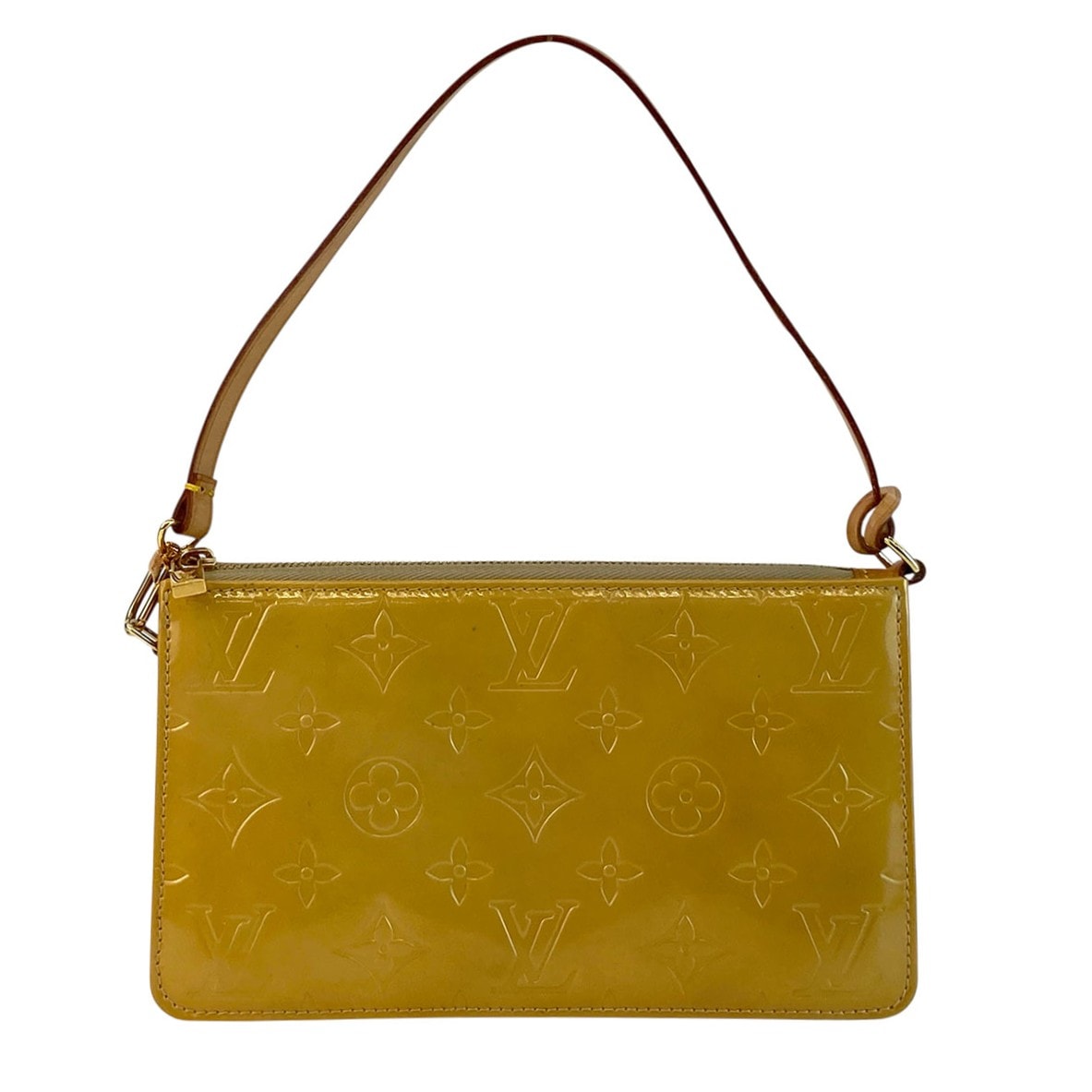 LOUIS VUITTON ルイ・ヴィトン レキシントン エナメル ミニバッグ ショルダーバッグ アクセサリーポーチ M91010 モノグラムヴェルニ ヴェルニ イエロー  レディース【中古】