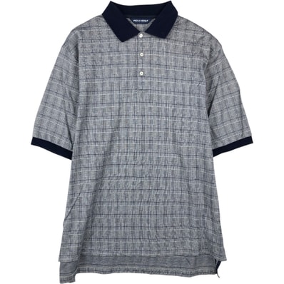 古着 ラルフローレン Ralph Lauren POLO GOLF ポロゴルフ 千鳥格子柄 半袖 チェック ポロシャツ メンズXL相当/eaa667451