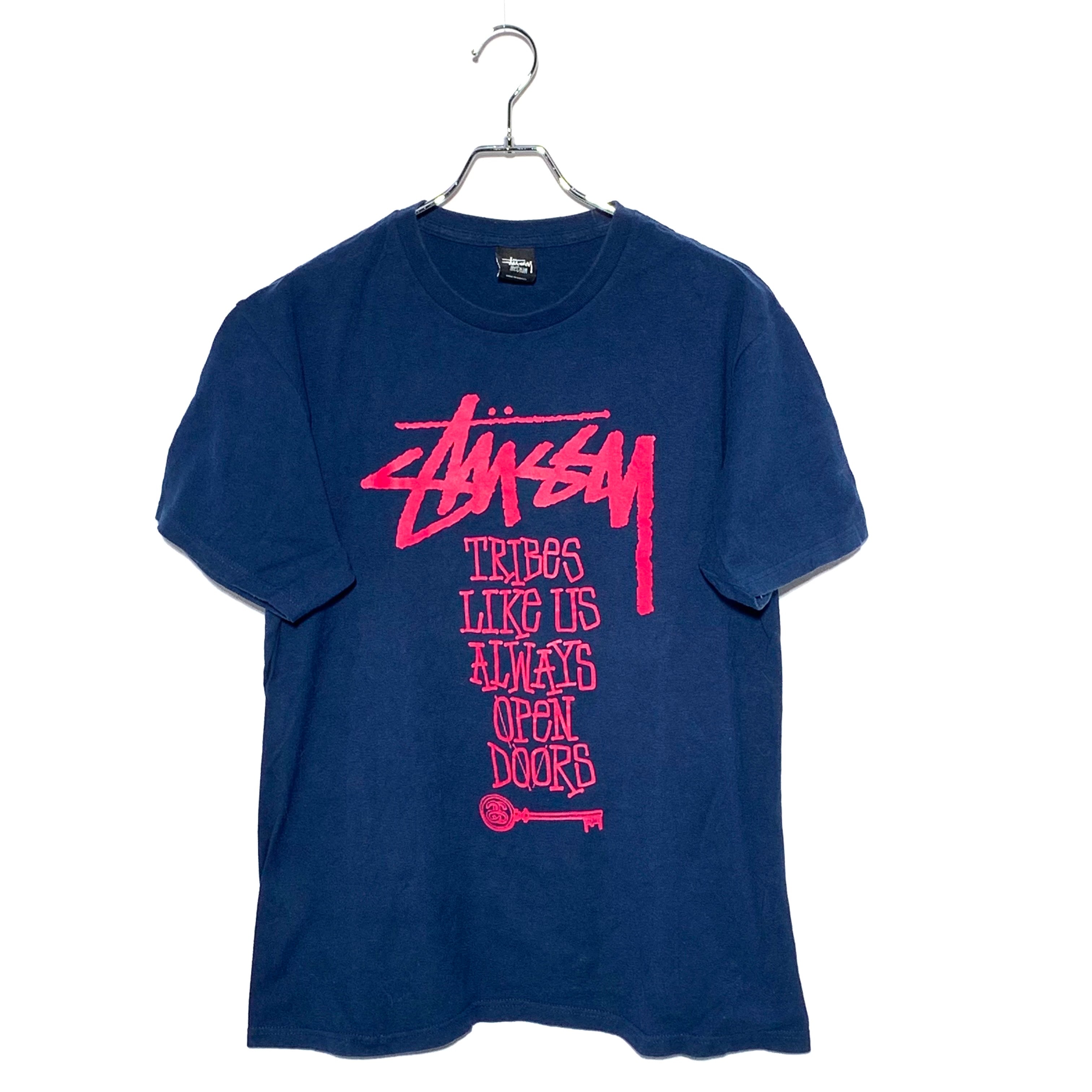 STUSSY TRIBES LIKE US ALWAYS OPEN DOOR TEE NAVY