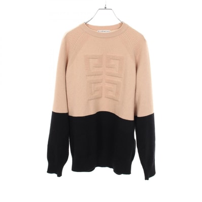 ジバンシィ GIVENCHY ロゴ バイカラー ニット 衣料品 トップス カシミヤ レディース ブラウン系 / ブラック系 BW908N4Z68 【中古】