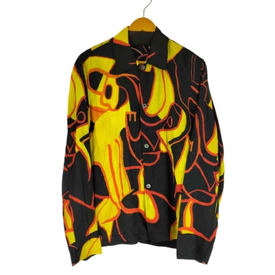 総柄 L/S レーヨンシャツ【1143010209632】
