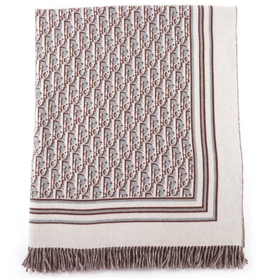 極美品 ディオール オム オブリーク ブランケット 34Z0002A0900