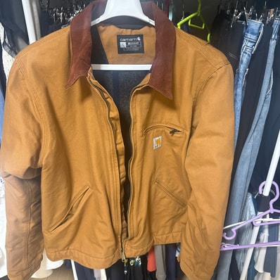 Carhartt Relaxed Fit Duck Blanket-Lined Detroit Jacket "Brown"