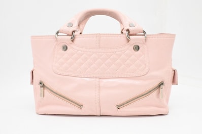 セリーヌ ブギーバッグ ハンドバッグ ピンク パテントレザー