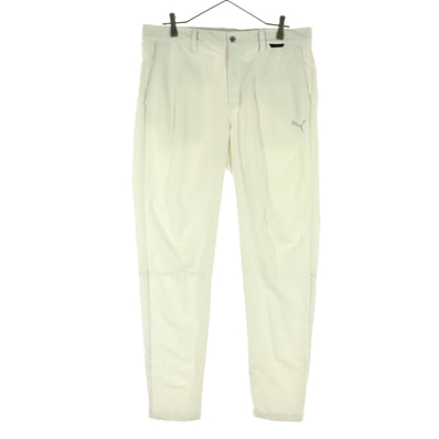 PUMA プーマ ロゴプリント ロングパンツ XL ホワイト