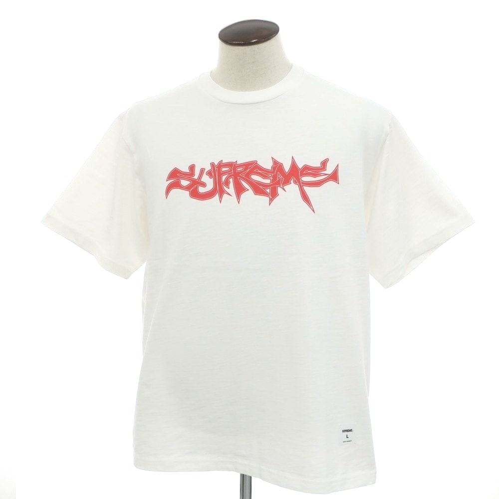 【中古】シュプリーム Supreme 2025年春夏 Mental S/S Top コットン クルーネック 半袖Tシャツ ホワイト【サイズL】【メンズ】