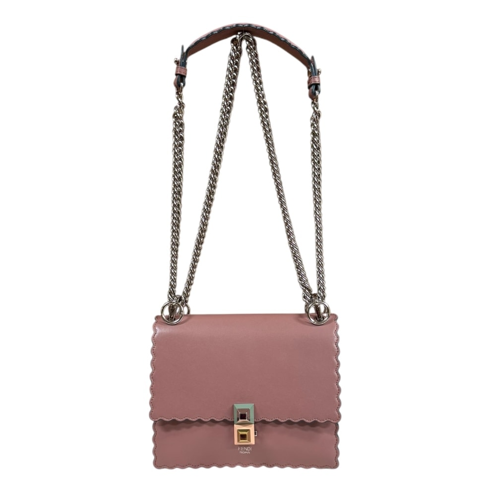 フェンディ キャナイ ミニ ショルダーバッグ レザー 8M0381 ピンク レディース FENDI  中古