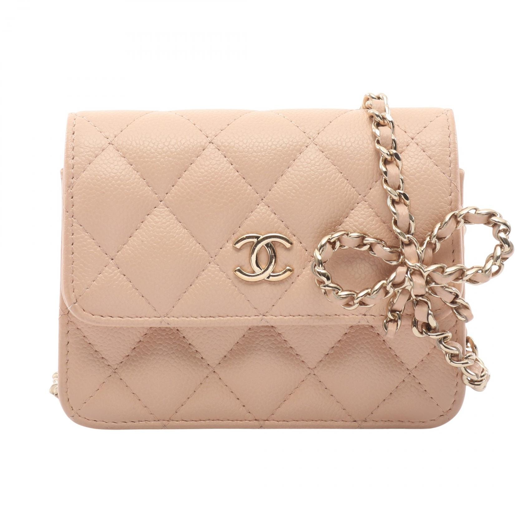シャネル CHANEL ミニマトラッセ ショルダーバッグ バッグ カーフ(牛革) レディース ピンク系 【中古】