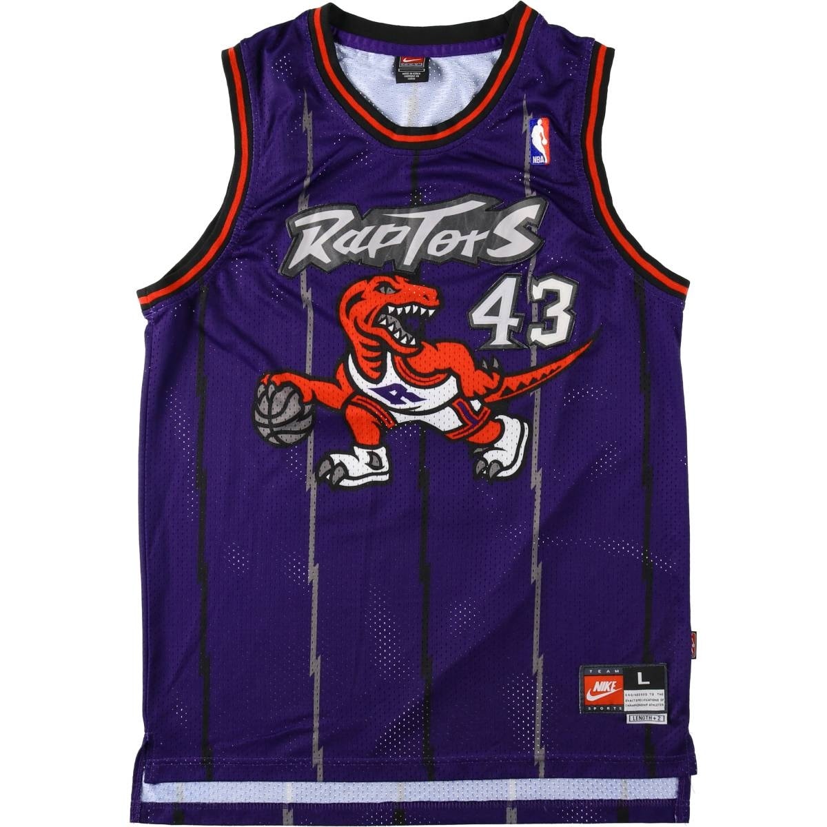 古着 ~00年代 ナイキ NIKE TEAM NBA TORONTO RAPTORS トロント ラプターズ メッシュ ゲームシャツ レプリカユニフォーム メンズL相当/eaa643257