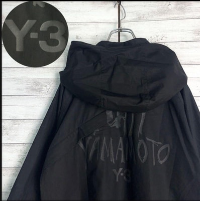 Y-3☆バッププリント マウンテンパーカー 黒