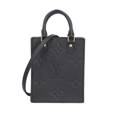 Louis Vuitton Monogram Empreinte Leather Petit Sac Plat "Noir"