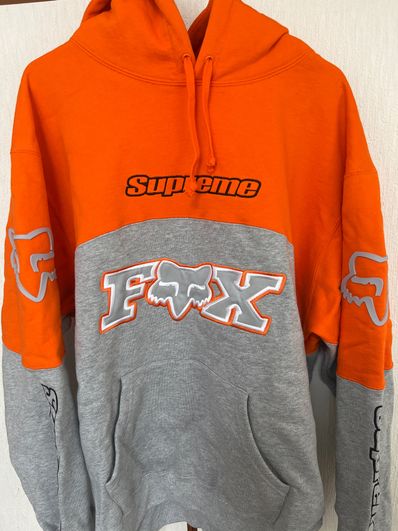 Supreme Fox Racing Hooded Sweatshirt "Grey"