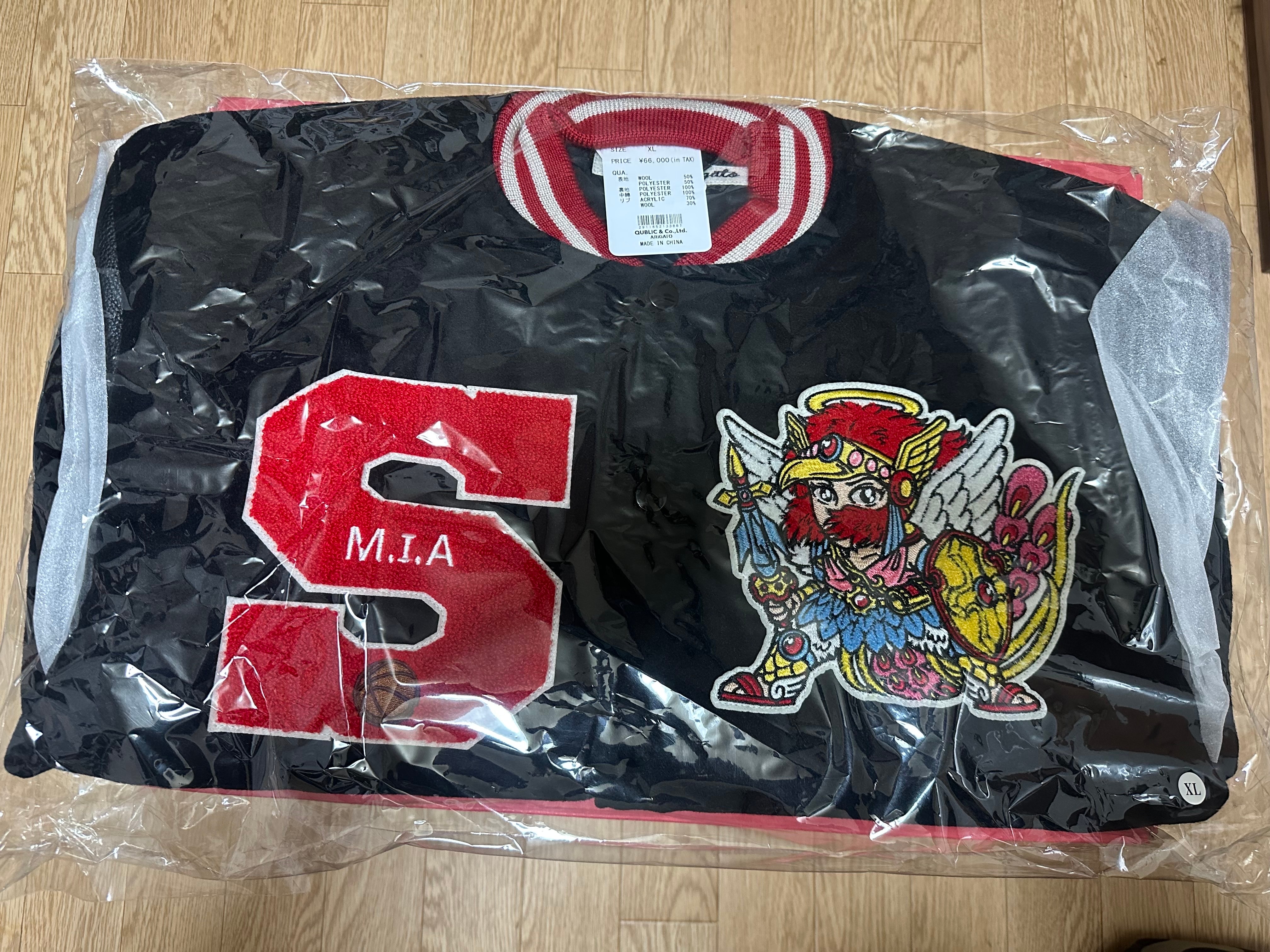 サプール x ビックリマン バーシティジャケット スーパーゼウス "ブラック"