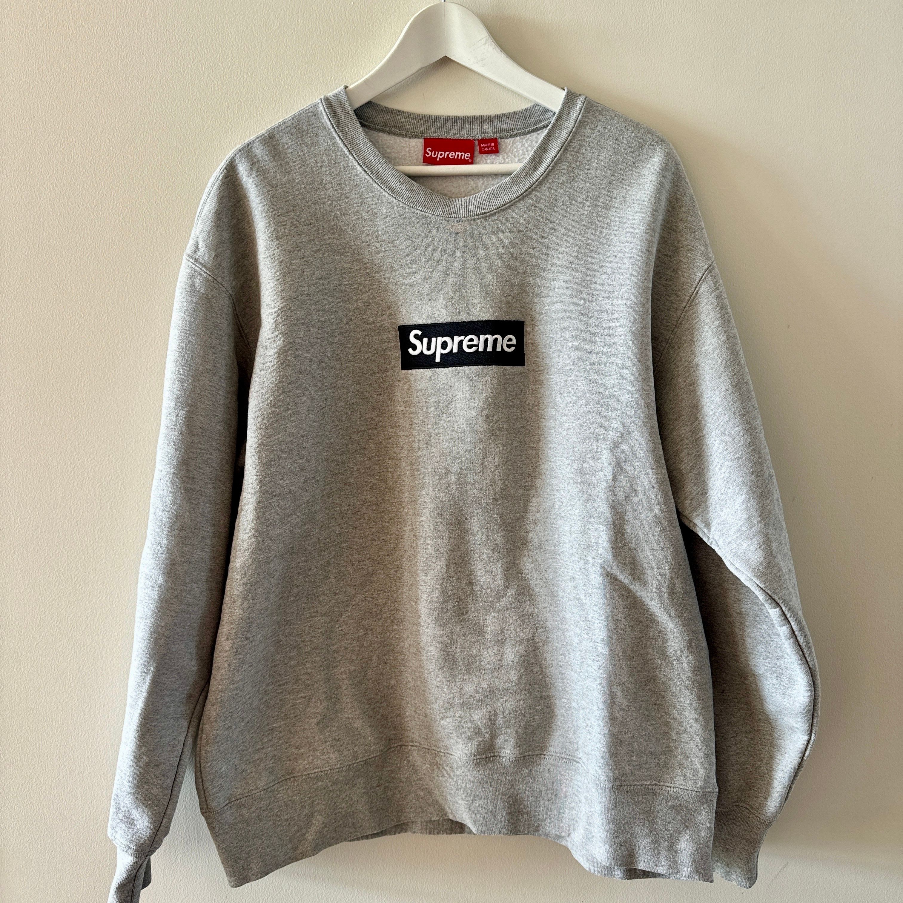Supreme Box Logo Crewneck "Heather Grey" (22FW)