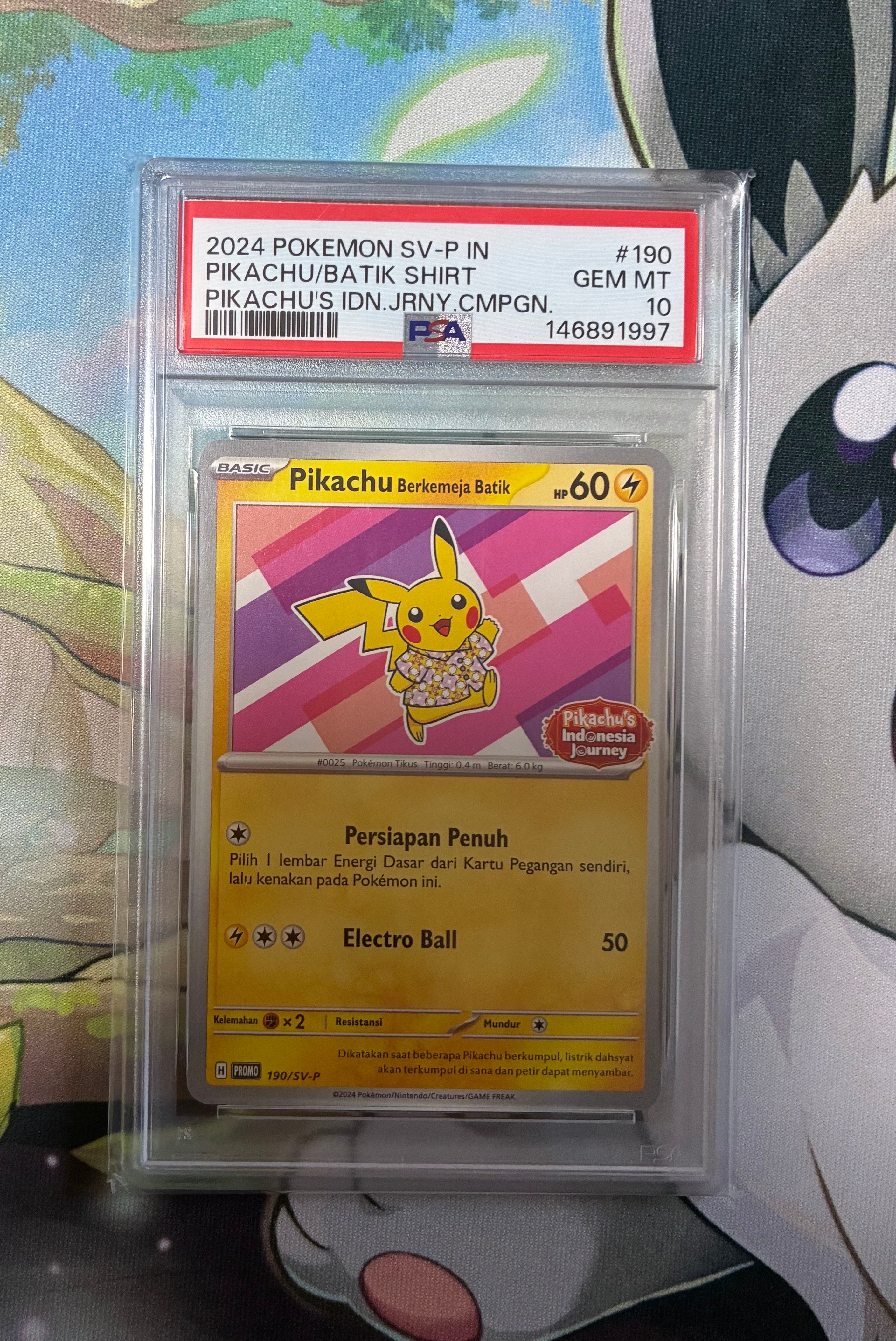 PSA10】バティックシャツを着たピカチュウ (フラワーピカチュウ柄) P