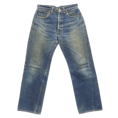 Levi's リーバイス デニムパンツ 501 VINTAGE ヴィンテージ 60s 501 BIG E 初期 ボタン裏刻印16 Vステッチ 両面不均等V デニム パンツ インディゴブルー系 実寸W29【中古】