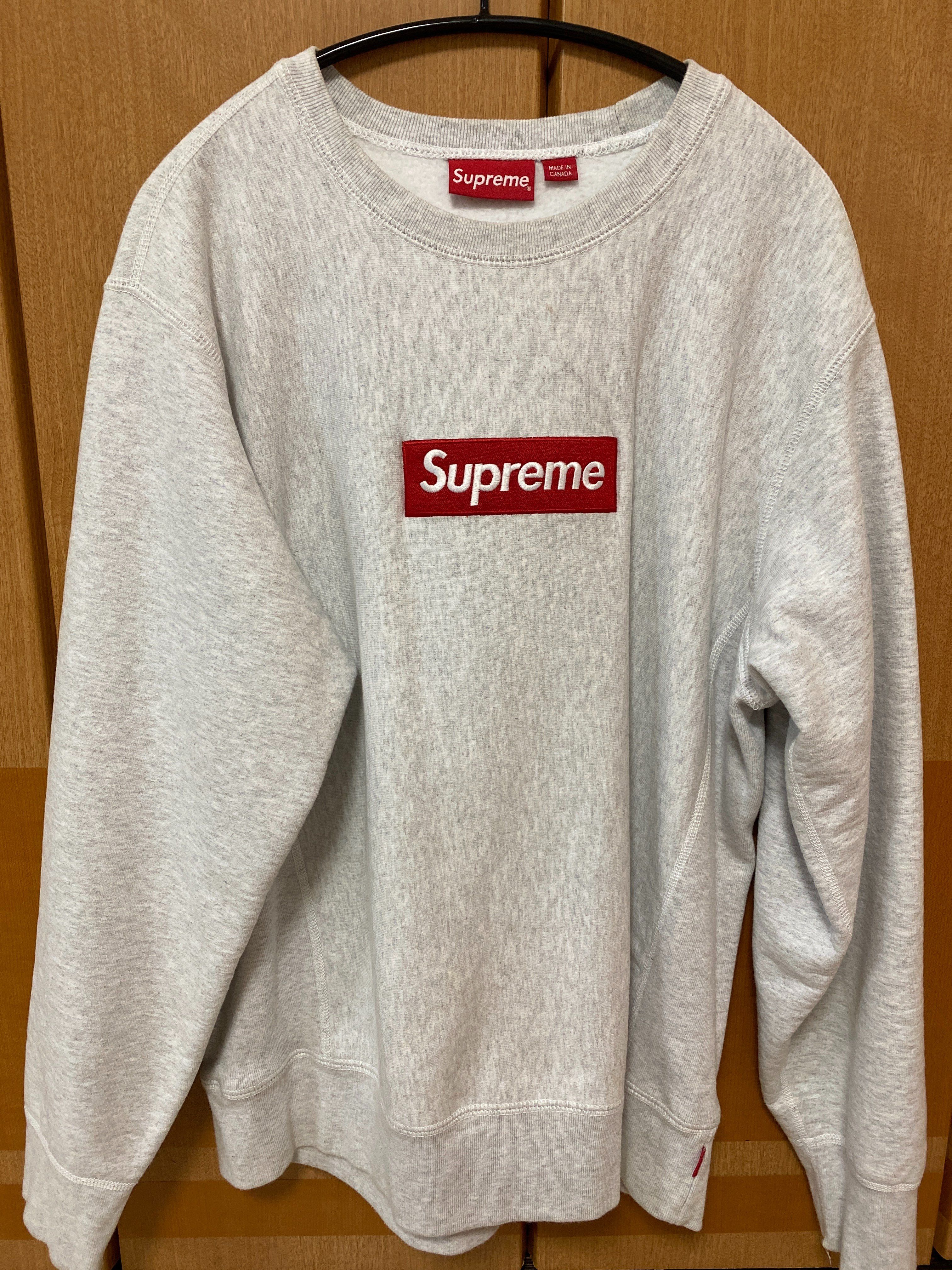 Supreme Box Logo Crewneck Sweatshirt "Ash Grey" (18FW)