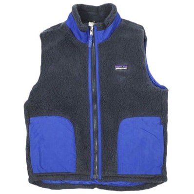 PATAGONIA パタゴニア 13AW KIDS Retro-X Vest レトロXフリースベスト 65618 M GNY ネイビー ジレ ボア トップス g13981