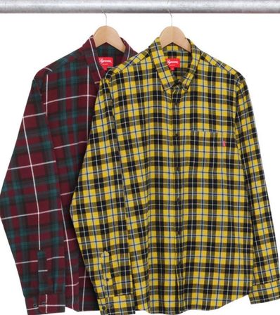Supreme Tartan Plaid Flannel Shirt