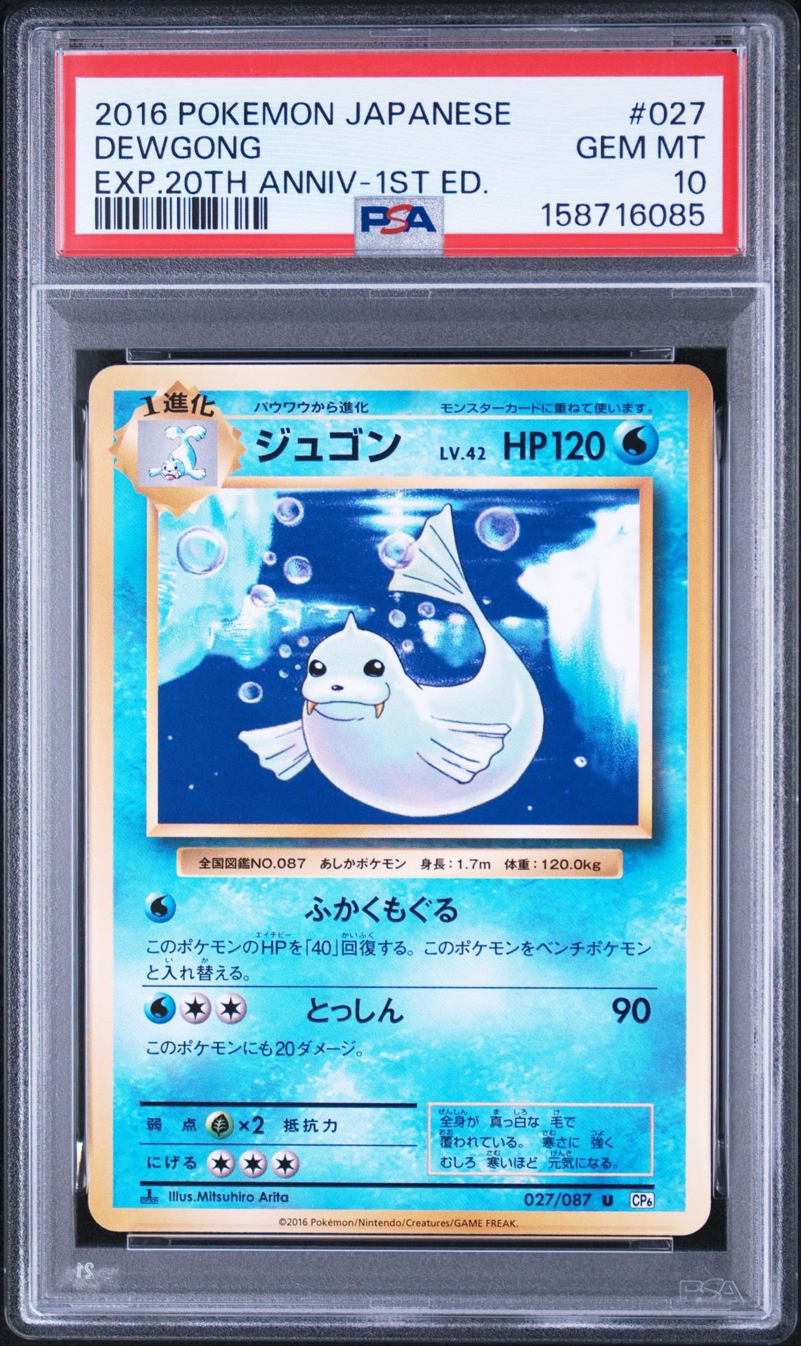 ジュゴン U :1ED [CP6 027/087](コンセプトパック「ポケットモンスターカードゲーム 拡張パック 20th Anniversary」)