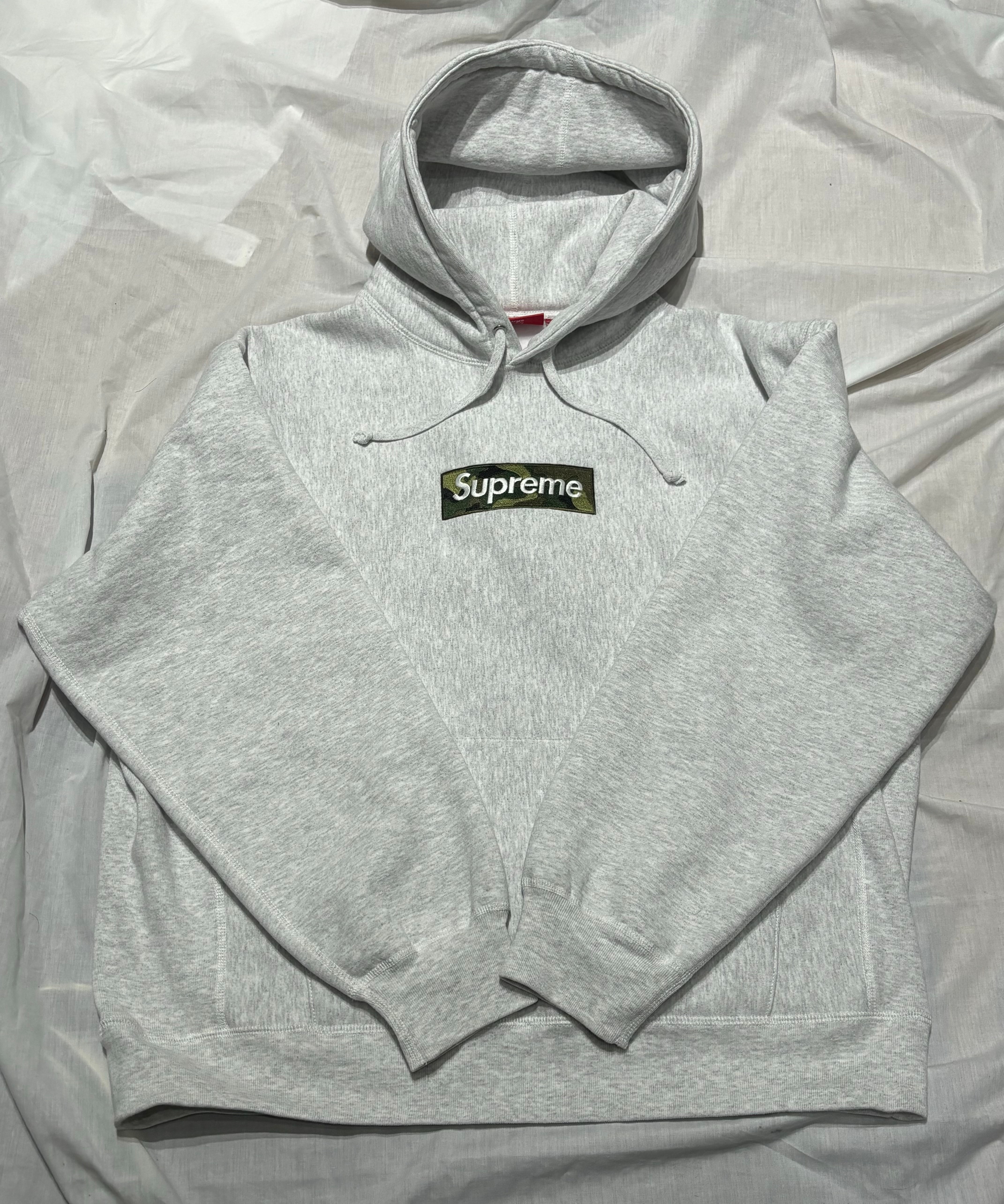 Supreme Box Logo Hooded Sweatshirt "Ash Grey" (23FW)